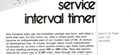 service interval timer - warns to have your car serviced