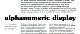 alphanumeric display - one complete line controlled by a single IC