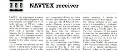NAVTEX receiver