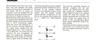 power supply sequencing for opamps