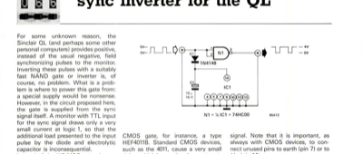 sync inverter for the QL