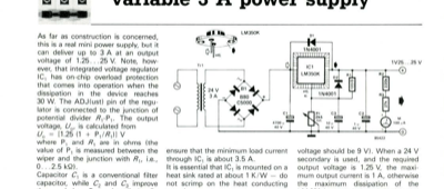 variable 3 A power supply