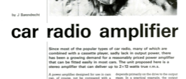 car radio amplifier