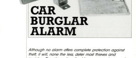 Car burglar alarm