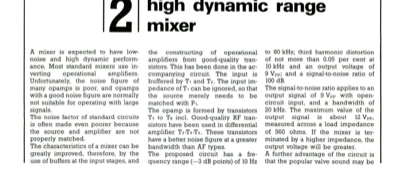 High dynamic range mixer
