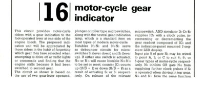 Motor-cycle gear indicator