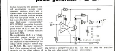 Fast voltage-controlled pulse generator