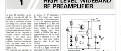 High Level Wideband Rf Preamplifier