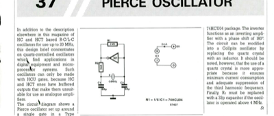 Pierce Oscillator