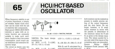 Hcu/Hct-Based Oscillator