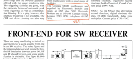 Front-End For Sw Receiver