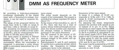 Dmm As Frequency Meter