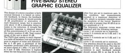 Five-Band Stereo Graphic Equalizer