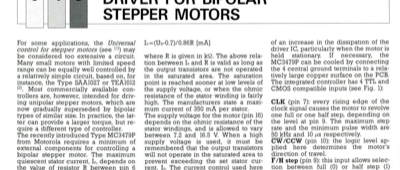 Driver For Bipolar Stepper Motors