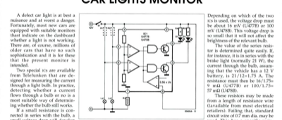 Car Lights Monitor