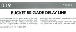 Bucket Brigade Delay Line