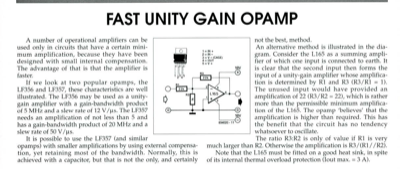 Fast Unity Gain Opamp