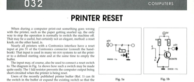 Printer Reset