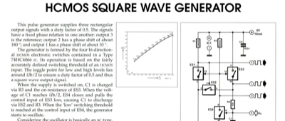 Hcmos Square Wave Generator