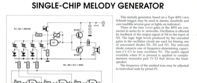 Single-Chip Melody Generator