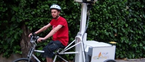 Google dans Paris à vélo