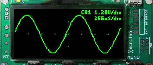 Mini-oscilloscoop voor $64