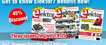 Nine pounds twenty-five buys the next three editions of Elektor
