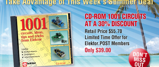 Summer Deal: More than 1,000 Elektor Circuits on CD with a 30% Discount!