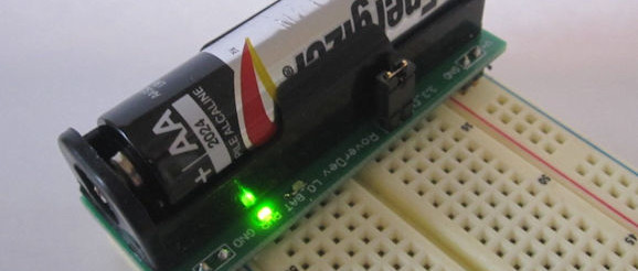 AA battery booster for breadboards