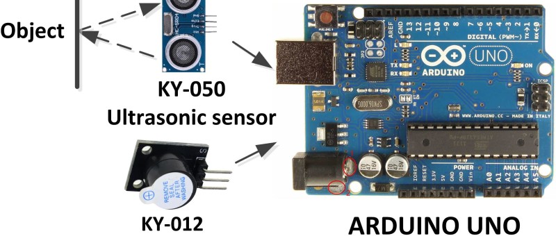 Ultrasonic Reverse Parking Aid with Arduino Uno
