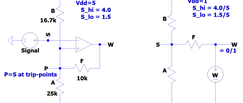 Arbitrary, Independent Hysteresis Levels for Comparators