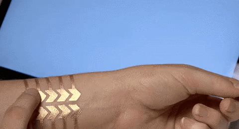 Controlling electronics with a temporary tattoo