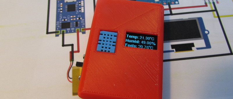 Portable Temperature- and Humidity-Measuring Device
