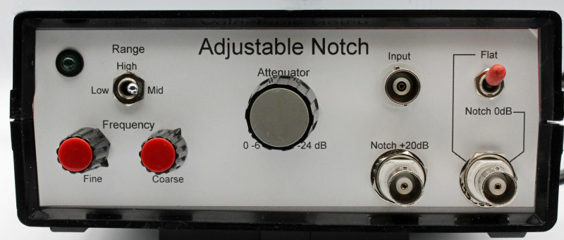 Audio Notch Filter with Adjustable Frequency