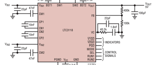 Dual Input Regulator Switches to Backup