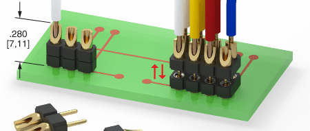 Low-Profile Solder Cup Headers