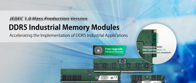 Apacer Launches JEDEC 1.0 Mass Production Version of DDR5 Industrial Memory Module