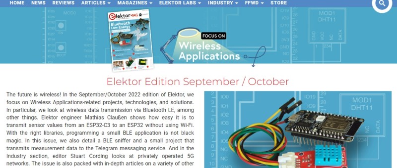 A Focus on Wireless: Elektor Sep/Oct 2022