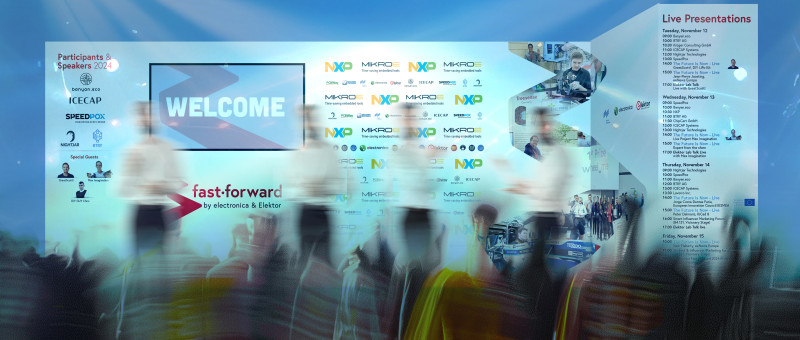 Elektor at electronica 2024: electronica Fast Forward 2024, Experts on Stage, Influencer Forums, Live Elektor Lab Talk Shows, and More