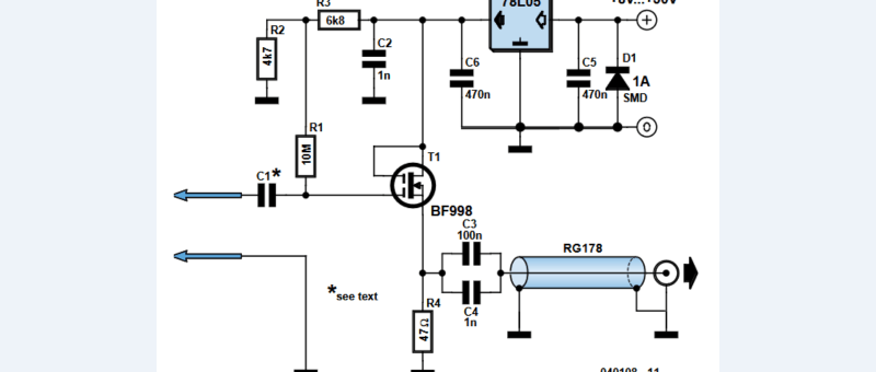 Circuit: DIY 1-GHz Active Probe Circuit