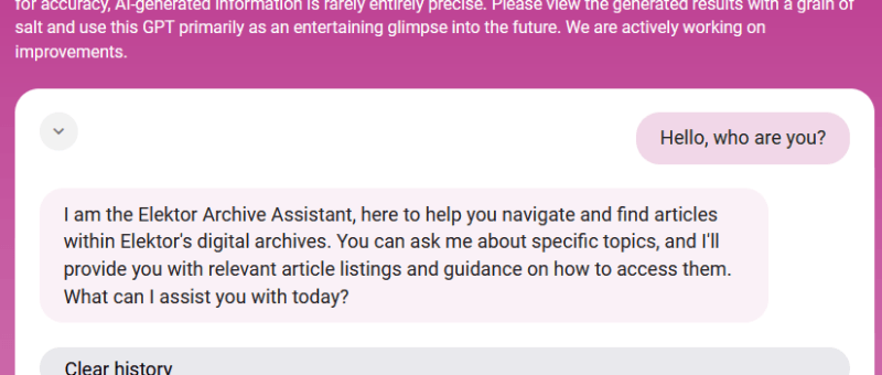 Elektor GPT: Your AI-Powered Archive Assistant