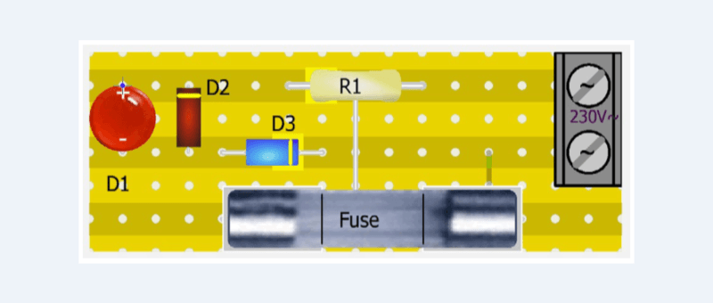 Fuse Guard: A Circuit for Monitoring a Fuse with a Flashing LED