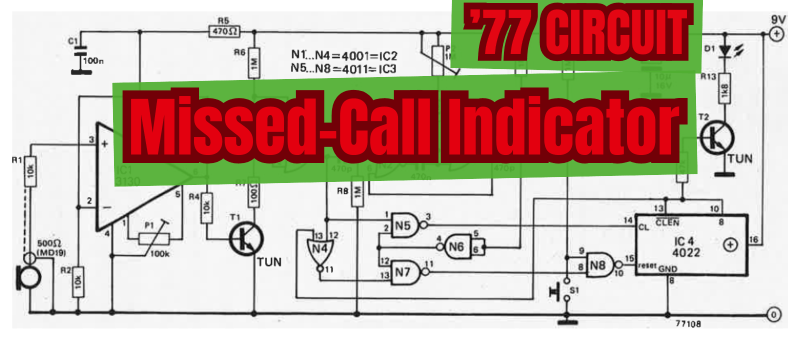 Circuit: DIY Missed-Call Indicator