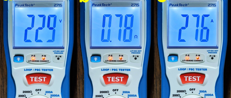 PeakTech 2715 Digital Loop/PSC Tester