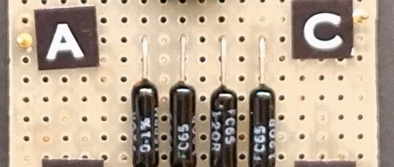 Four resistor for ten resistance values
