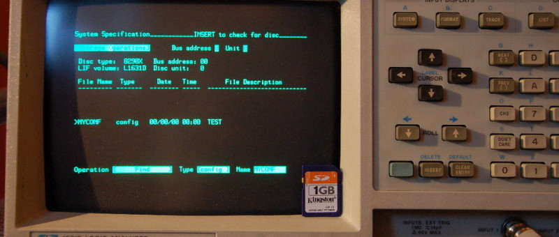 HPDisk - An SD-based disk emulator for GPIB instruments and computers