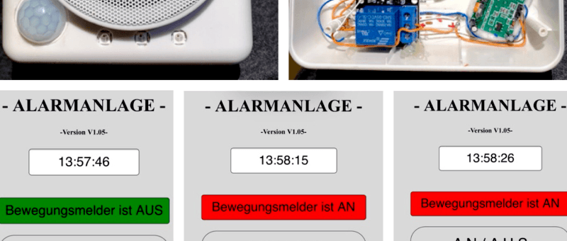 Mini alarm system in a  MP3 doorbell. 