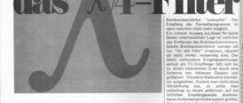 Das Lambda/4-Filter (Sperre gegen TV-Einstrahlstörungen, Filter)
