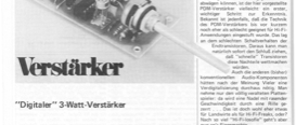 PDM-Verstärker (Digitaler 3-W-an-4-Ohm-Verstärker; CA3130, 40106, BD137/138)