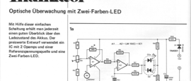 Akkuspannungs-Indikator (Zustandsanzeige mit LED und 2 Opamps (LM10))